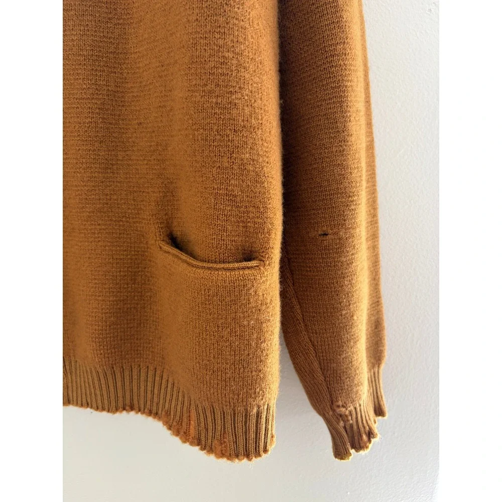 Vintage 60s Distressed Wool Cardigan Grunge Kurt‎ Cobain Grandpacore M